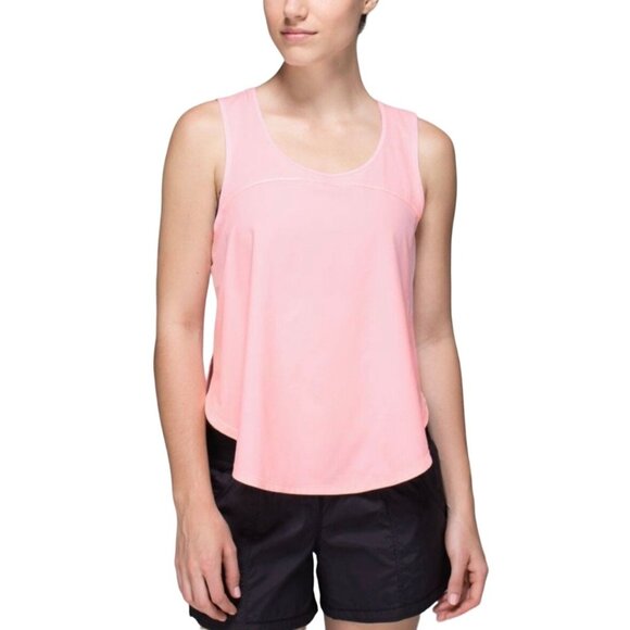 Lululemon Athletica Run Split Singlet Tank Top Size 6 Bleached Coral - Picture 1 of 8